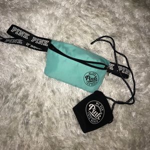 VS PINK FANNY PACK AND COOZIE “NECKLACE”